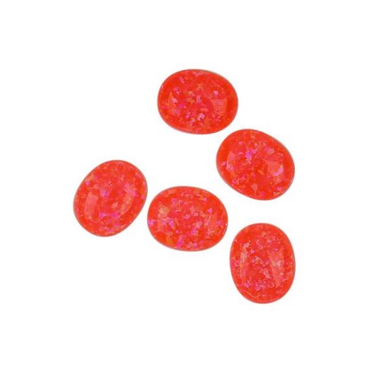 Picture of Imitation Brink Pink Opal, Oval Cabochon, 8x10mm