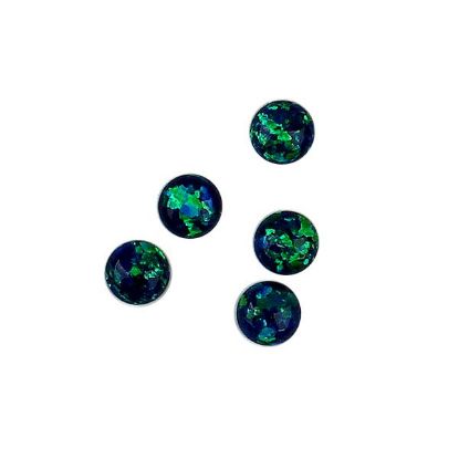 Picture of Imitation Peacock Opal, Round Cabochon, 4mm