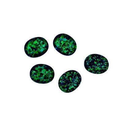 Picture of Imitation Peacock Opal, Oval Cabochon, 8x10mm