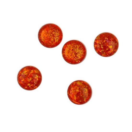 Picture of Imitation Fire Opal, Round Cabochon, 6mm