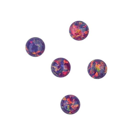 Picture of Imitation Multi-Lavender Opal, Round Cabochon, 4mm