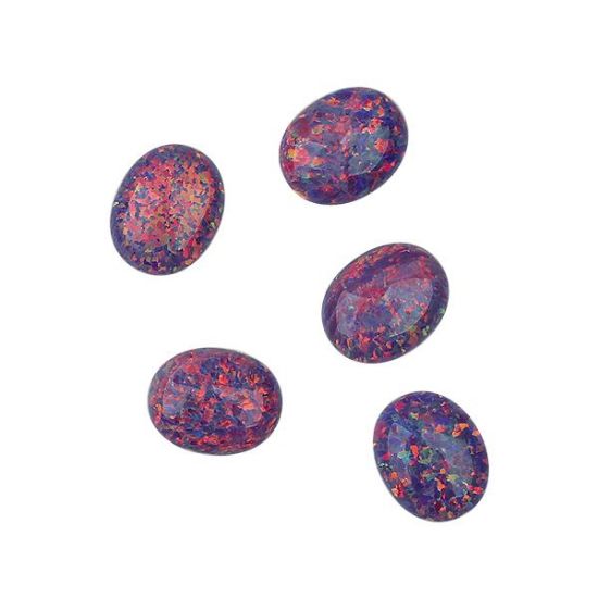 Picture of Imitation Multi-Lavender Opal, Oval Cabochon, 8x10mm