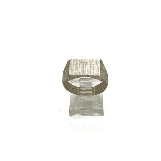 Picture of Sterling Silver Sand Cast Ring #39, 10x14mm Rectangle, Size 9.