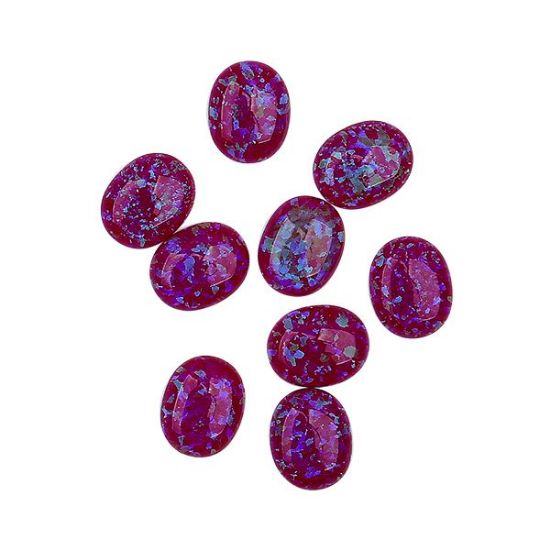Picture of Imitation Sleepy Water Lily Opal, Oval Cabochon, 8x10mm