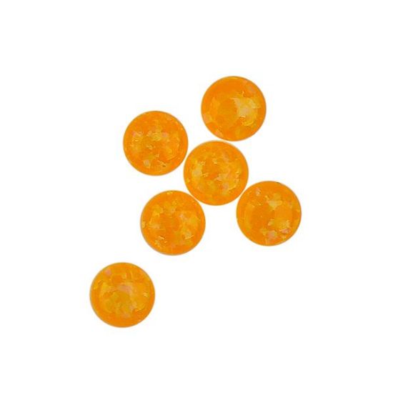 Picture of Imitation Melon Opal, Round Cabochon, 6mm