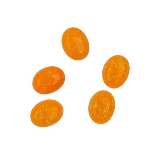 Picture of Imitation Melon Opal, Oval Cabochon, 6x8mm