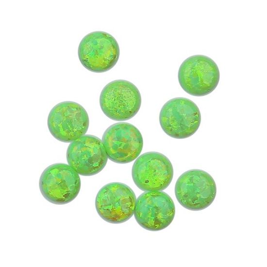 Picture of Imitation Spring Bud Opal, Round Cabochon, 5mm