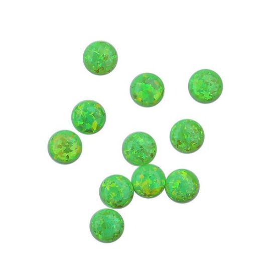 Picture of Imitation Spring Bud Opal, Round Cabochon, 6mm