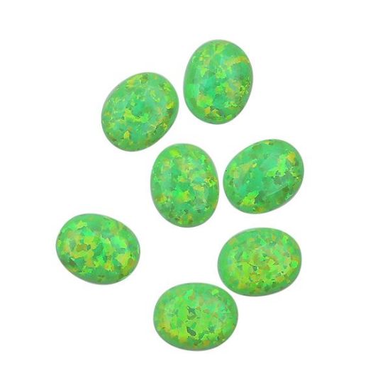 Picture of Imitation Spring Bud Opal, Oval Cabochon, 8x10mm