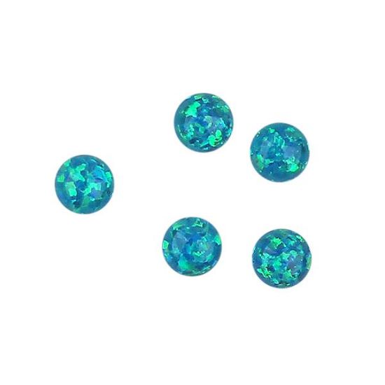 Picture of Imitation Tiffany Blue Opal, Round Cabochon, 4mm