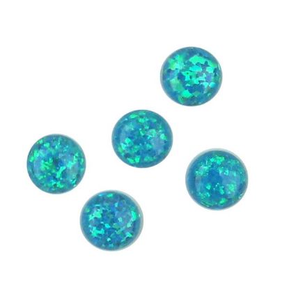 Picture of Imitation Tiffany Blue Opal, Round Cabochon, 5mm