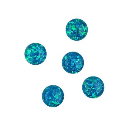 Picture of Imitation Tiffany Blue Opal, Round Cabochon, 6mm