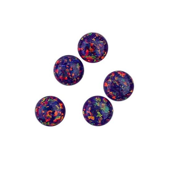 Picture of Imitation Multi-Lavender Opal, Round Cabochon, 6mm