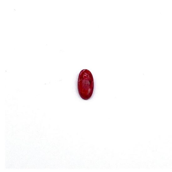 Picture of Red Spiny Oyster Cabachon 7x14mm Long Oval, No Back
