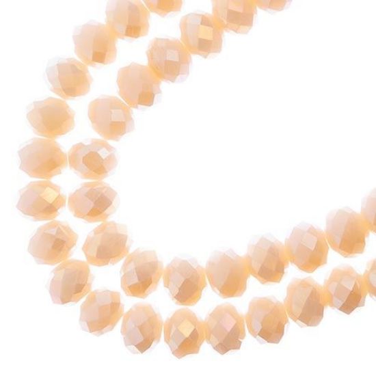 Picture of Crystal Lane 6x8mm Opaque Cream Rondelle, 2 Strand 7" Strands
