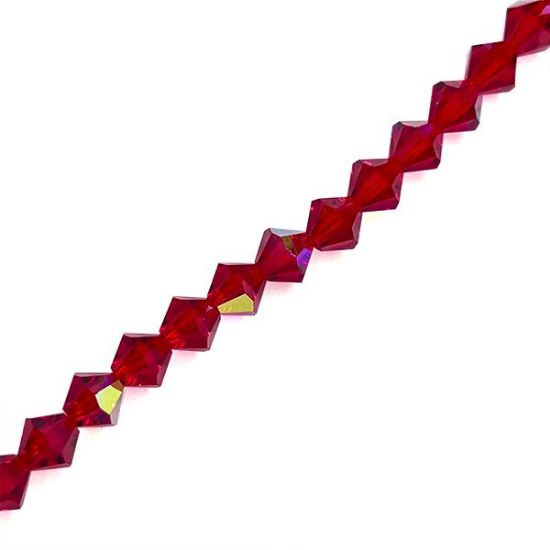 Picture of 6mm Preciosa Bi-Cone, Light Saim AB Glass Beads, 5in Strand