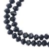 Picture of Crystal Lane 6x8mm Opaque Black Rondelle, 2 Strand 7" Strands