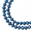 Picture of Crystal Lane 6x8mm Opaque Blue Iris Rondelle, 2 Strand 7" Strands