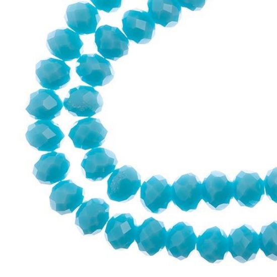 Picture of Crystal Lane 6x8mm Opaque Blue Rondelle, 2 Strand 7" Strands