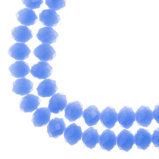 Picture of Crystal Lane 6x8mm Opaque Dark Periwinkle Rondelle, 2 Strand 7" Strands