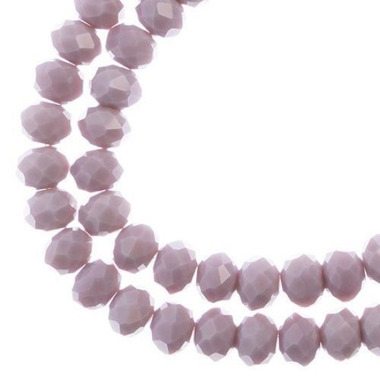 Picture of Crystal Lane 6x8mm Opaque Dark Purple Rondelle, 2 Strand 7" Strands