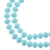 Picture of Crystal Lane 6x8mm Opaque Light Blue Rondelle, 2 Strand 7" Strands