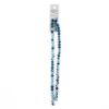 Picture of Crystal Lane 6x8mm Opaque Light Blue with Half Blue Iris Rondelle, 2 Strand 7" Strands