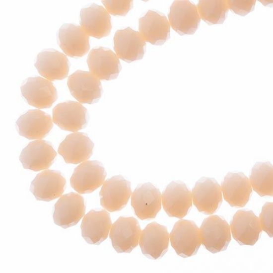 Picture of Crystal Lane 6x8mm Opaque Light Cream Rondelle, 2 Strand 7" Strands