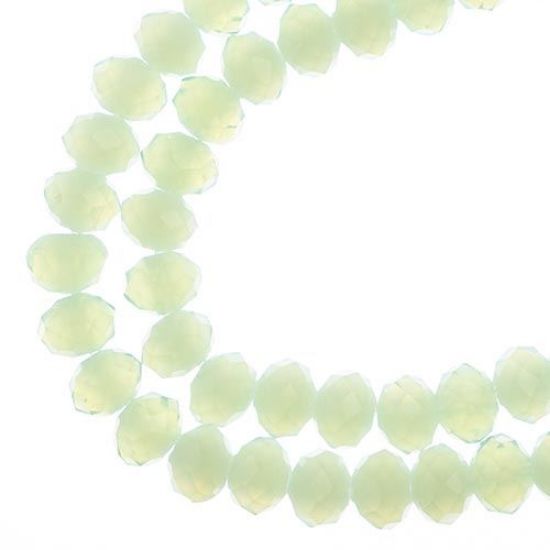Picture of Crystal Lane 6x8mm Opaque Light Green Rondelle, 2 Strand 7" Strands