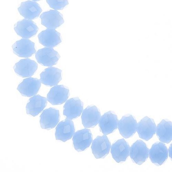 Picture of Crystal Lane 6x8mm Opaque Light Periwinkle Rondelle, 2 Strand 7" Strands