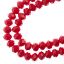 Picture of Crystal Lane 6x8mm Opaque Red Rondelle, 2 Strand 7" Strands