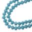 Picture of Crystal Lane 6x8mm Opaque Turquoise Blue Rondelle, 2 Strand 7" Strands