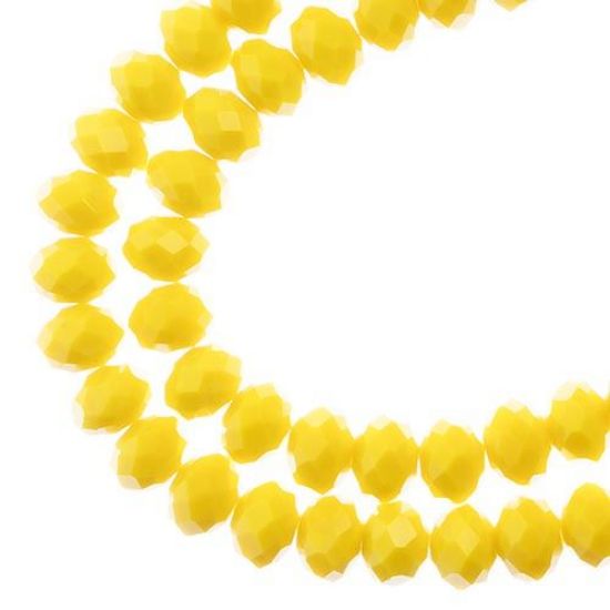 Picture of Crystal Lane 6x8mm Opaque Yellow Rondelle, 2 Strand 7" Strands
