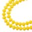 Picture of Crystal Lane 6x8mm Opaque Yellow Rondelle, 2 Strand 7" Strands