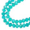 Picture of Crystal Lane 6x8mm Transparent Dark Green Aurora Borealis Rondelle, 2 Strand 7" Strands