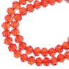 Picture of Crystal Lane 6x8mm Transparent Red Rondelle, 2 Strand 7" Strands