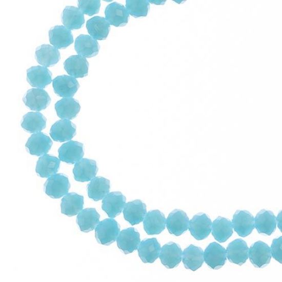Picture of Crystal Lane 3x4mm Opaque Blue Rondelle, 2 Strand 7" Strands