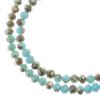 Picture of Crystal Lane 3x4mm Opaque Blue with Half Champagne Luster Rondelle, 2 Strand 7" Strands