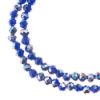 Picture of Crystal Lane 3x4mm Opaque Dark Sapphire with Half Multi-Color Iris Rondelle, 2 Strand 7" Strands