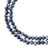 Picture of Crystal Lane 3x4mm Opaque Gunmetal Rondelle, 2 Strand 7" Strands