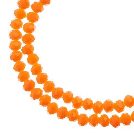 Picture of Crystal Lane 3x4mm Opaque Orange Rondelle, 2 Strand 7" Strands