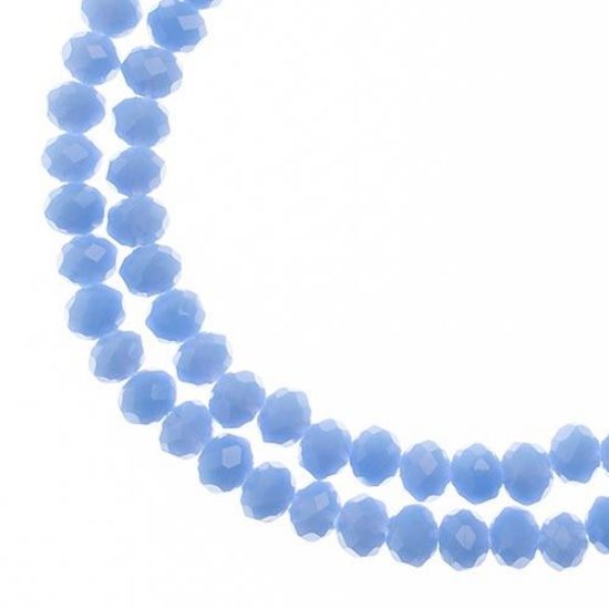 Picture of Crystal Lane 3x4mm Opaque Periwinkle Rondelle, 2 Strand 7" Strands