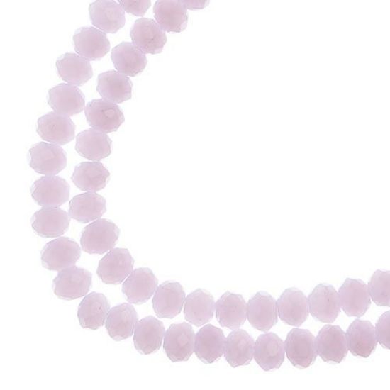 Picture of Crystal Lane 3x4mm Opaque Pink Rondelle, 2 Strand 7" Strands