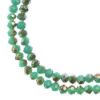 Picture of Crystal Lane 3x4mm Opaque Turquoise Blue with Half Champagne Luster Rondelle, 2 Strand 7" Strands