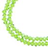 Picture of Crystal Lane 3x4mm Transparent Green Aurora Borealis Rondelle, 2 Strand 7" Strands
