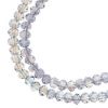 Picture of Crystal Lane 3x4mm Transparent Green Luster Rondelle, 2 Strand 7" Strands