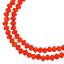 Picture of Crystal Lane 3x4mm Transparent Red Rondelle, 2 Strand 7" Strands
