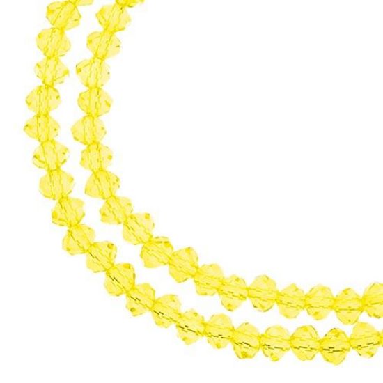 Picture of Crystal Lane 3x4mm Transparent Yellow Rondelle, 2 Strand 7" Strands