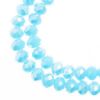 Picture of Crystal Lane 4x6mm Opaque Blue Aurora Borealis Rondelle, 2 Strand 7" Strands