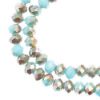 Picture of Crystal Lane 4x6mm Opaque Champagne Luster Rondelle, 2 Strand 7" Strands
